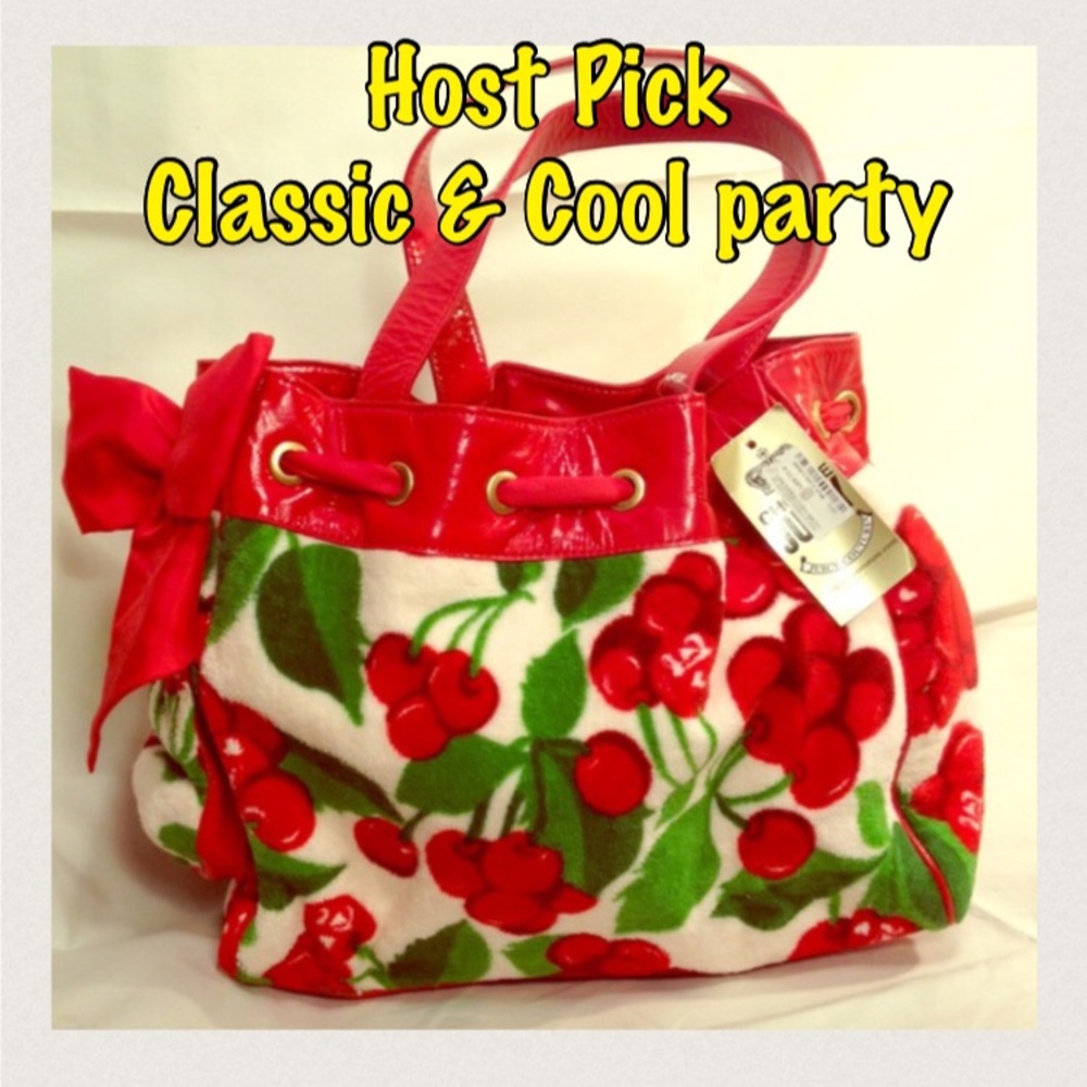 Juicy Couture Red and Green Cherry Bag